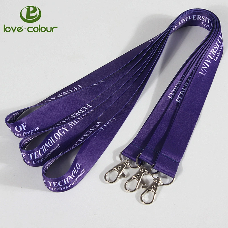 Custom promotional fashion full color lanyards strap made of polyester