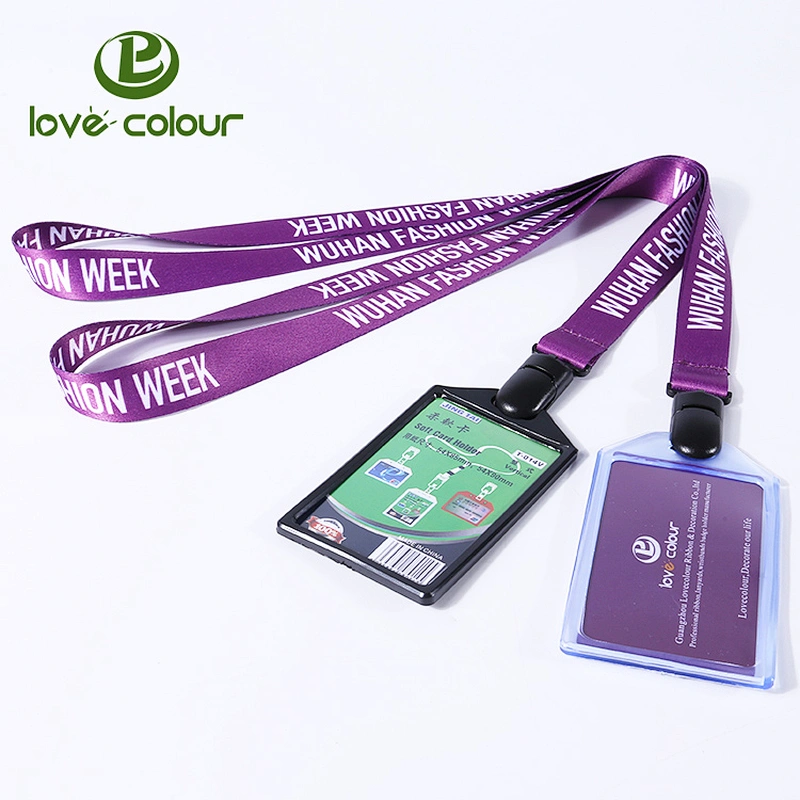 Lovecolour custom waterproof transparent name tag sports lanyards