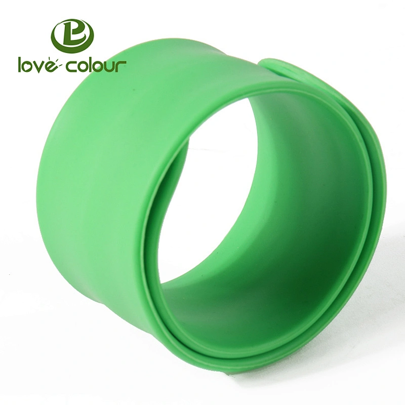 Customized logo silicon snap slap bracelet /silicone slap wristband