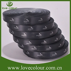 Custom thin black ribbon with your logo