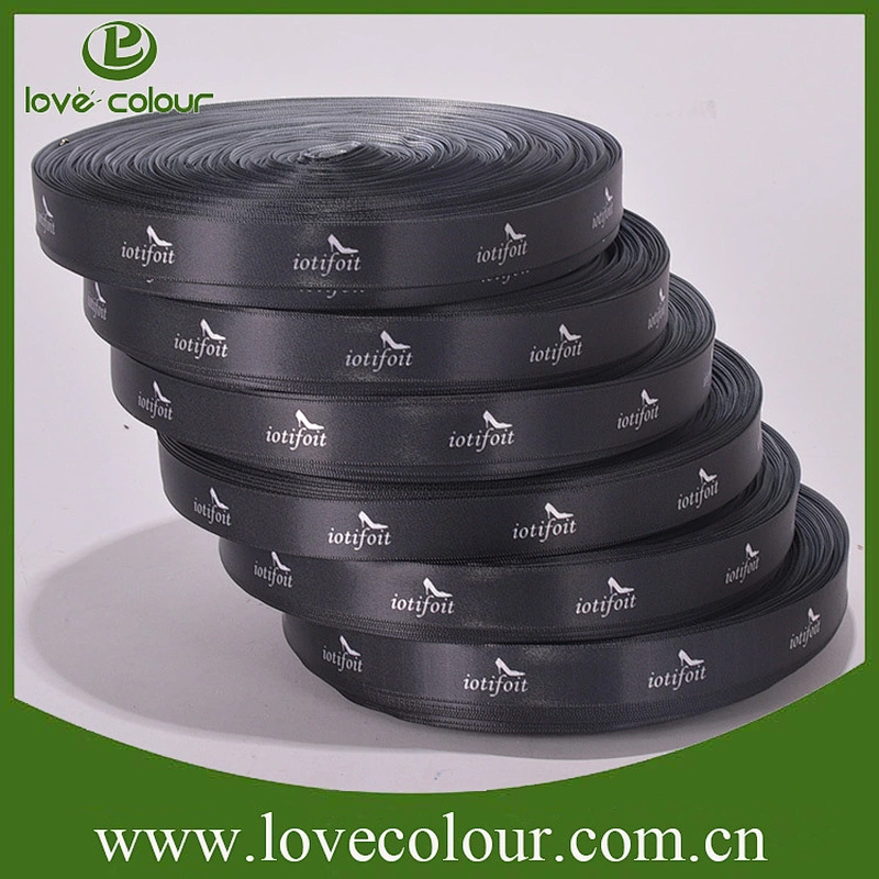 Custom thin black ribbon with your logo