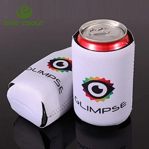 Promotional gift white color can cooler neoprene