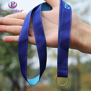 Custom 25mm neck lanyards with large clip on end for key ring