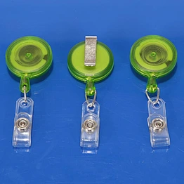 Custom keychain retractable badge reel in green color