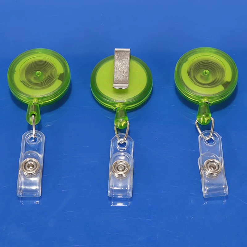 Custom keychain retractable badge reel in green color