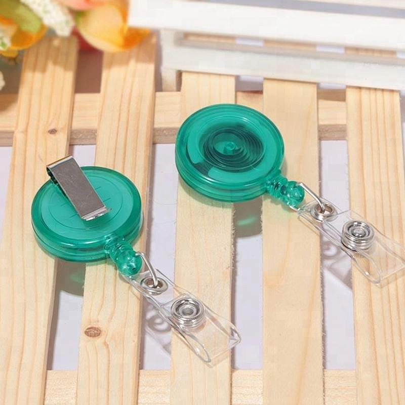 32mm plastic retractable transparent badge reel