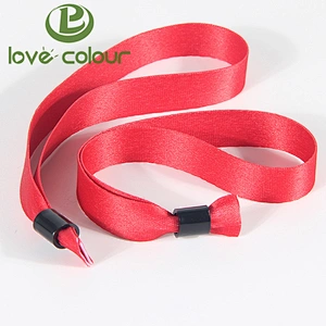 Custom polyester festival one time used fabric wedding wristband