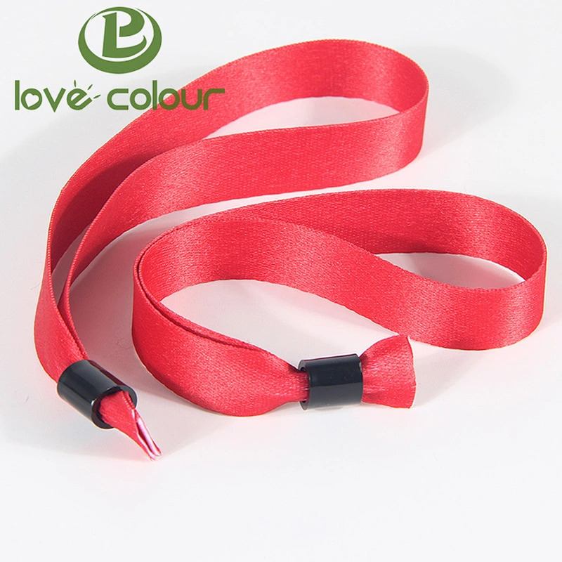 Custom polyester festival one time used fabric wedding wristband