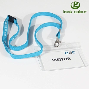 Custom full color printing ID card holder neck strap lanyard