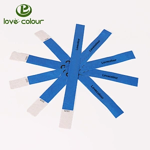 Custom vinyl material party wristbands disposable paper wrist bands for event