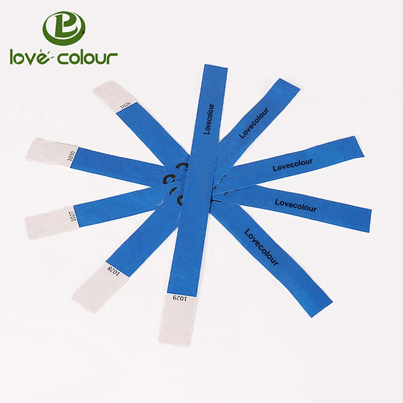 Custom vinyl material party wristbands disposable paper wrist bands for event