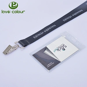 Lovecolour custom clear waterproof soft plastic vertical name badge id card holder