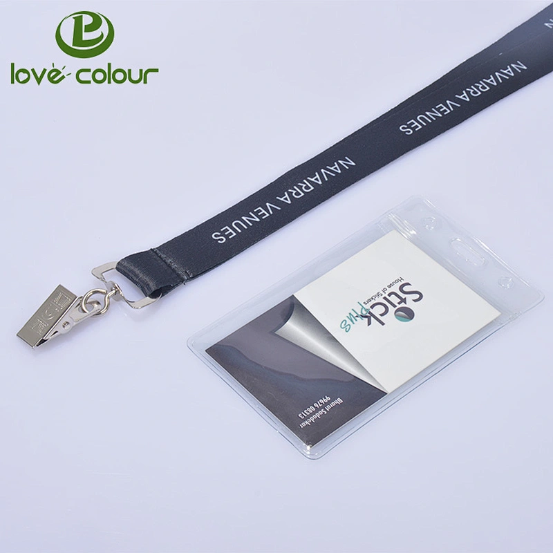 Lovecolour custom clear waterproof soft plastic vertical name badge id card holder