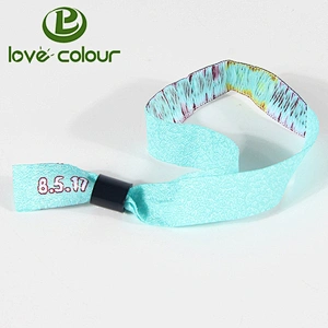 Event entrance ticket security snap closure weave wristbands