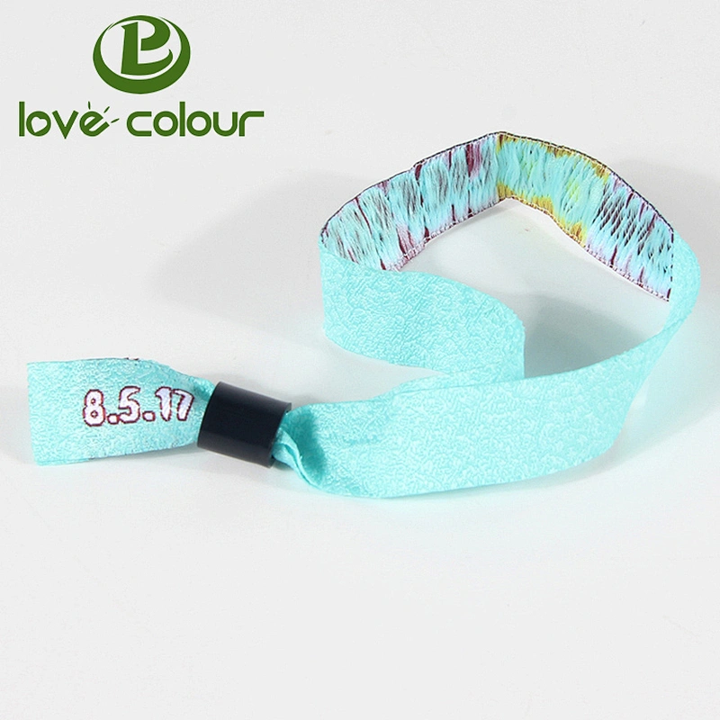 Event entrance ticket security snap closure weave wristbands