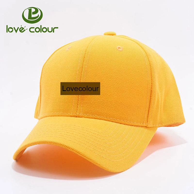 Custom Blue Brown Green Orange Pink Purple Red White Yellow Plain Baseball Cap Hat