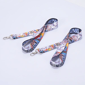 New custom attractive nice cartoon lanyard with metal hook