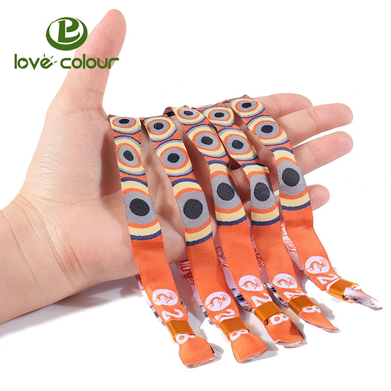 Guangzhou factory direct sale custom textile woven wristband wholesale
