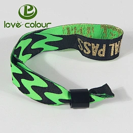 Custom fabric event bracelet/OEM woven wrist bands/festival embroidered wristbands