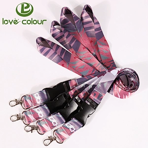 Printing polyester two sides heat transfer sublimation custom logo lanyards