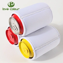 Custom white color neoprene drink stubby holder and stubbie holder with base