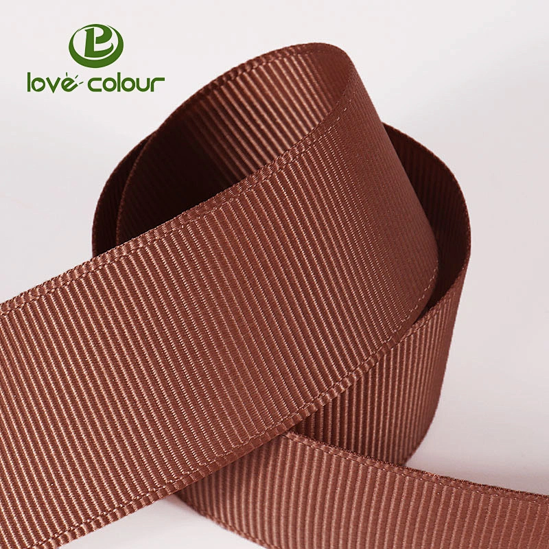 Factory direct sale polyester grosgrain packing black webbing