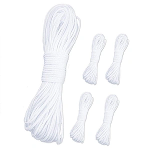 2,3, 4, 5, 6, 8, 10, 12mm Elastic White Cord Earloop Elastic Rope Elastic Cord