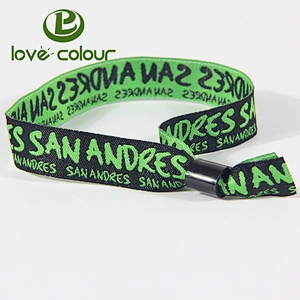 Factory directly custom polyester wristbands/promotion fabric wristband woven logo