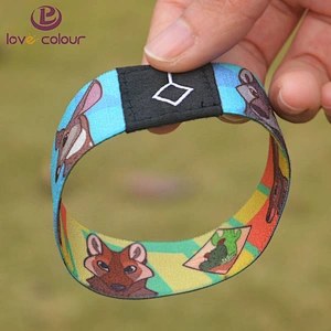 Custom printing polyester elastic wristband for sport event
