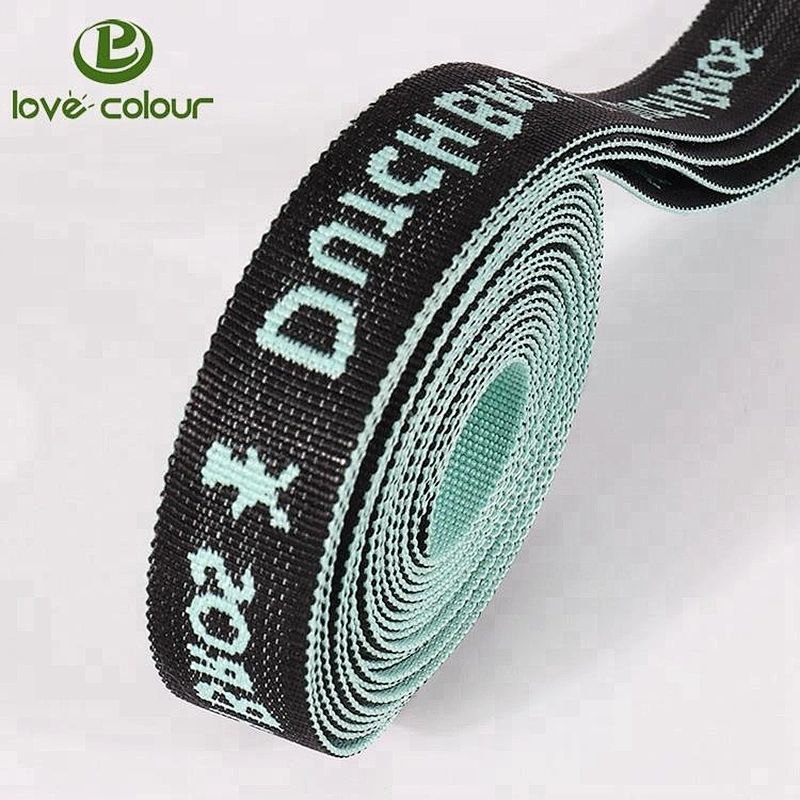 Custom jacquard polyester fabric multi color embroidery ribbon