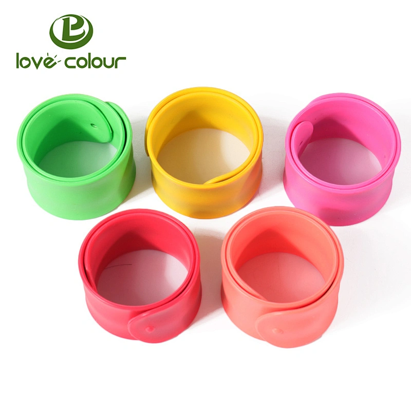 Slap Bracelet Manufacturer Custom Silicone Band Silicon Snap Wristband