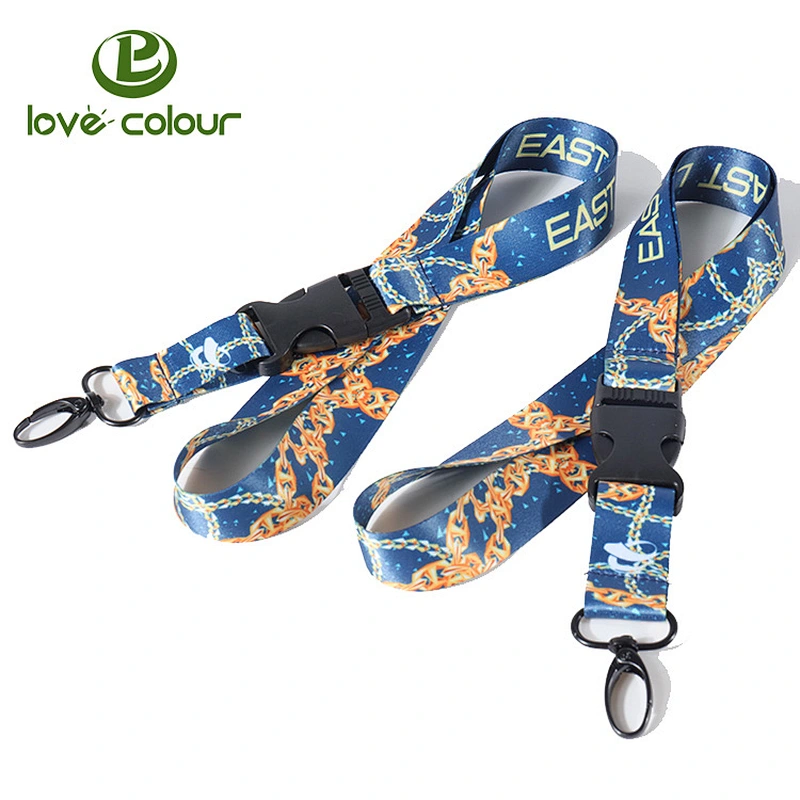 Factory supply break away polyester lanyards with logo custom strap