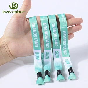 Guangzhou factory textile wristbands for different events