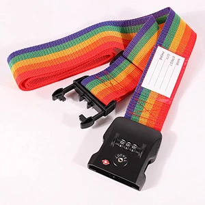 Custom Polyester Heavy Duty Adjustable Luggage Strap Suitcase Travel Belt