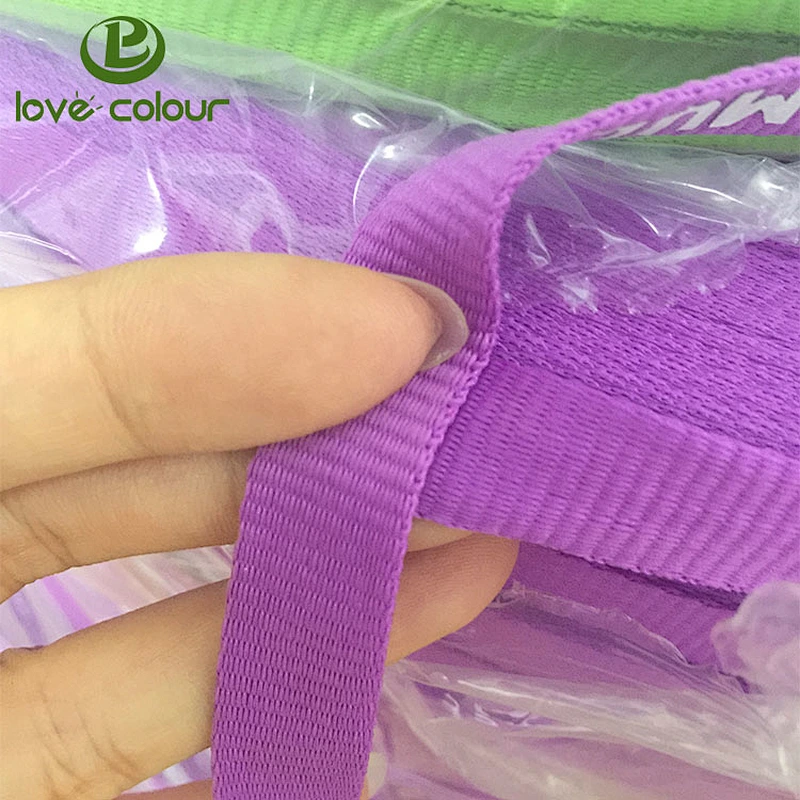 Custom polyester purple color ribbon with logo printed in white