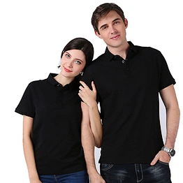Custom Printing Blank 100% Cotton Black Quick Dry Men Polo T Shirt for running