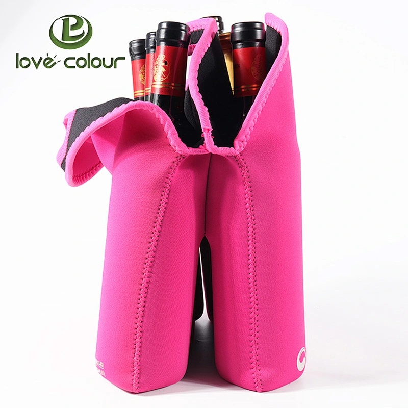 Custom neoprene wine bottle sleeve coolers with printing logo