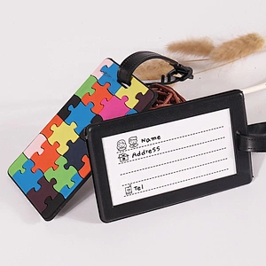 Customized OEM funny soft pvc luggage tags