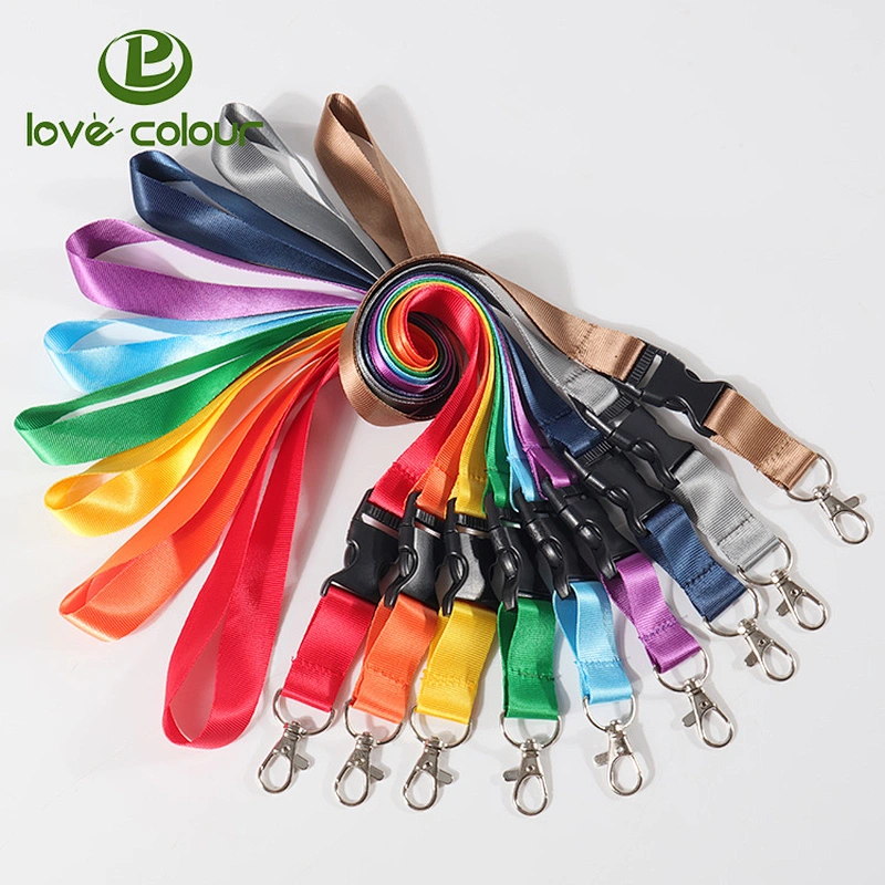Free custom full color printed fabric neck sublimation lanyard