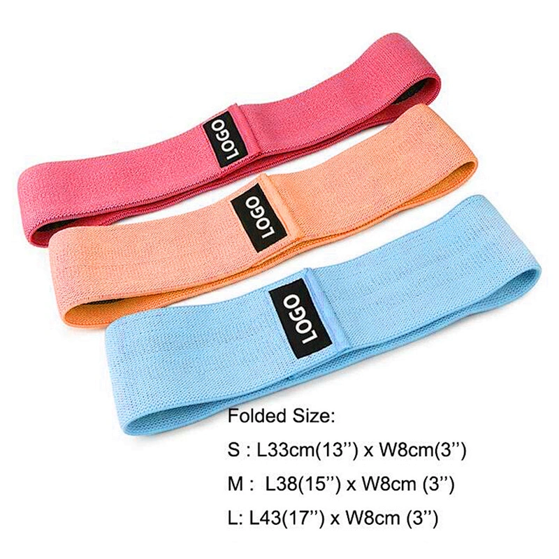 Heavy Duty Leg Sport Yoga Polyester Elastic Custom Printed Fitness Resistance Bands