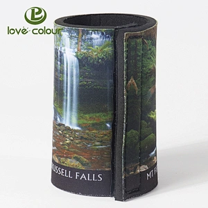 Festival custom printed logo neoprene can cooler