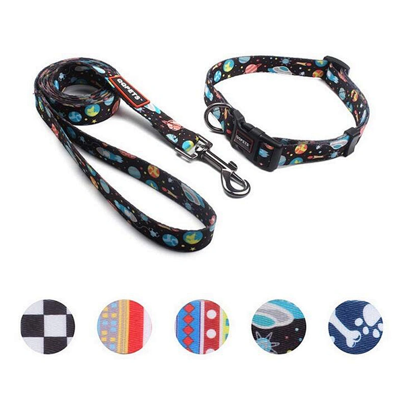 Custom Sublimation printing polyester wholesale pet dog leash