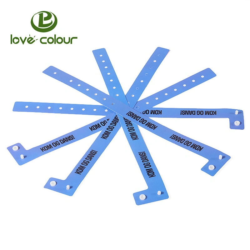 Wholesale custom printed one time vinyl wristband as ticket