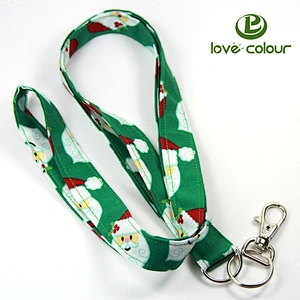 Custom Polyester Christmas Lanyard For Party