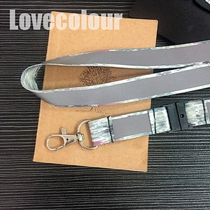 Custom Night Running Polyester Security Reflective Neck Lanyard