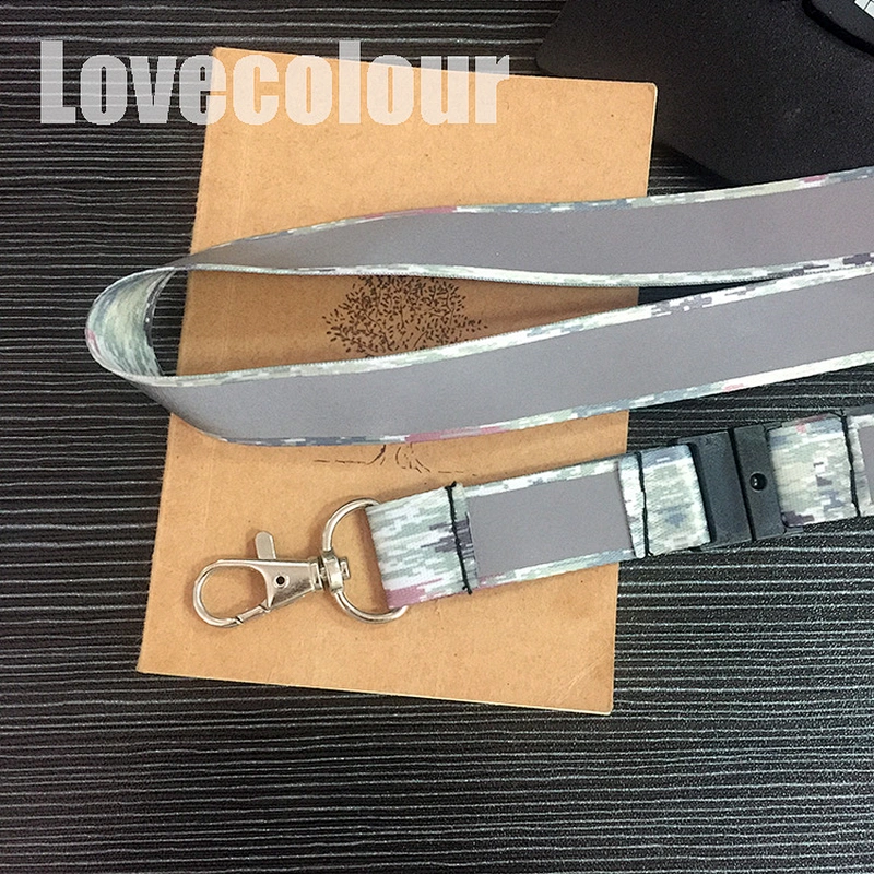 Custom Night Running Polyester Security Reflective Neck Lanyard