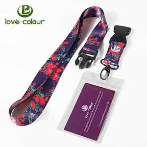 Custom ID Badge Card Holder Sublimation / Silkscreen /Woven Polyester Tool Lanyards