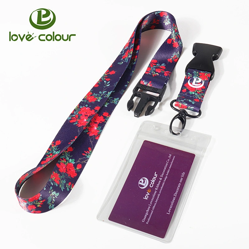 Custom ID Badge Card Holder Sublimation / Silkscreen /Woven Polyester Tool Lanyards