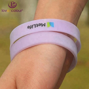 Custom UV Color Changing Silicone Wristband Rubber Band Bracelet