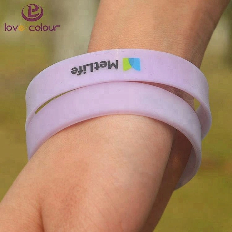 Custom UV Color Changing Silicone Wristband Rubber Band Bracelet